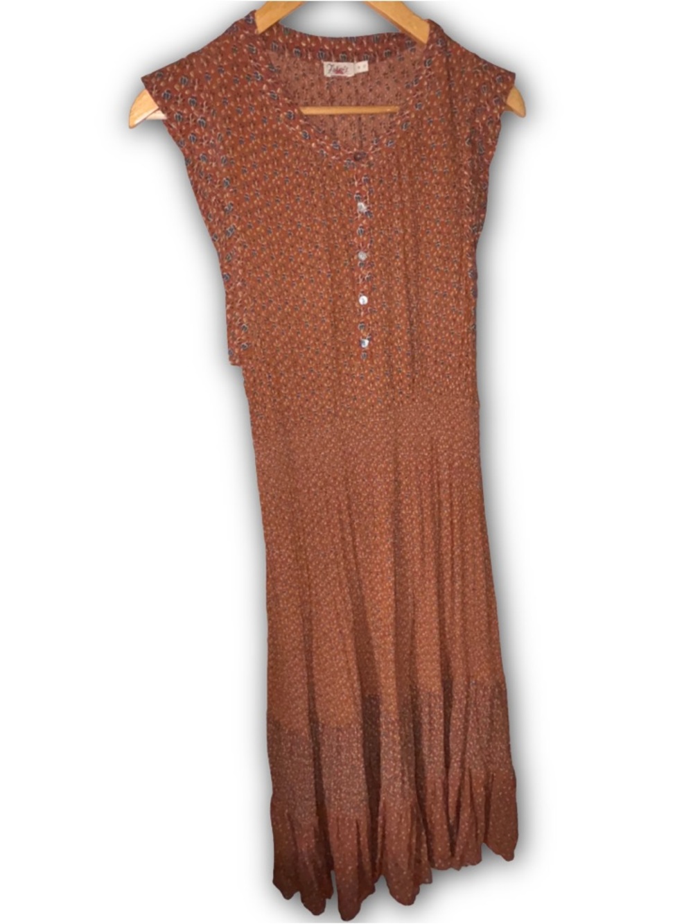 Faherty Brand Woodstock Midi Dress Chestnut Blossom